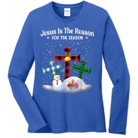 Esus Is The Reason For The Season Christian Christmas Gift Ladies Long Sleeve Shirt