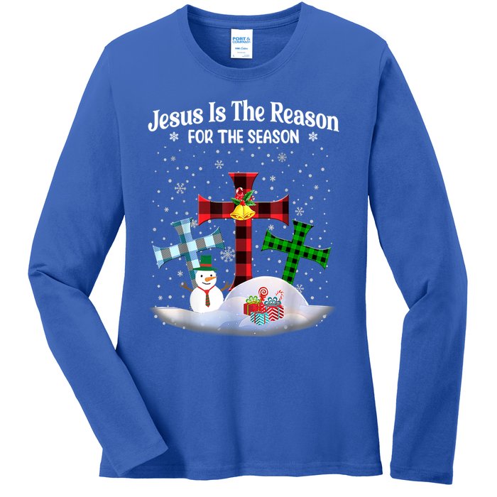 Esus Is The Reason For The Season Christian Christmas Gift Ladies Long Sleeve Shirt