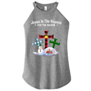 Esus Is The Reason For The Season Christian Christmas Gift Women's Perfect Tri Rocker Tank