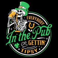 Everybody In The Pub Getting Tipsy St Patricks Day Full-Length Apron With Pockets