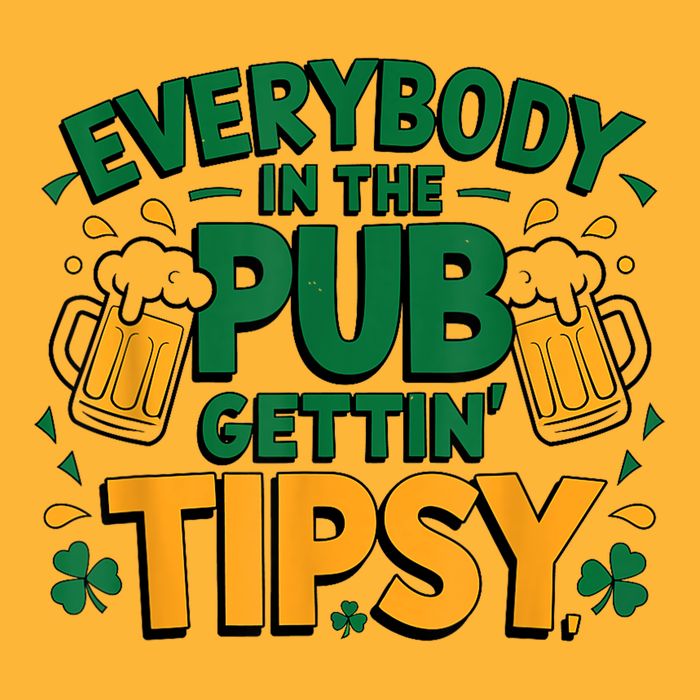 Everybody In The Pub Getting Tipsy Irish St Patricks Day Pom Pom 12in Knit Beanie