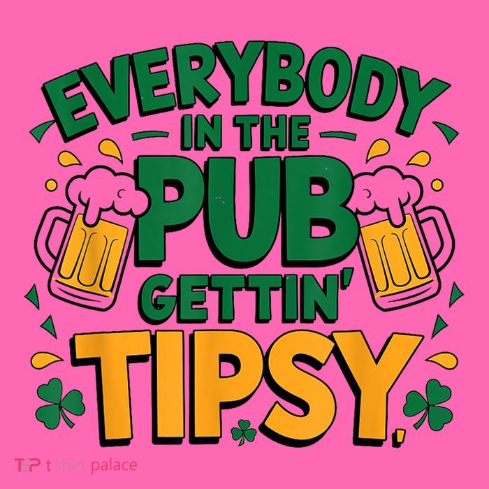 Everybody In The Pub Getting Tipsy Irish St Patricks Day Stripe Pom Pom Beanie