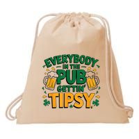 Everybody In The Pub Getting Tipsy Irish St Patricks Day Drawstring Bag