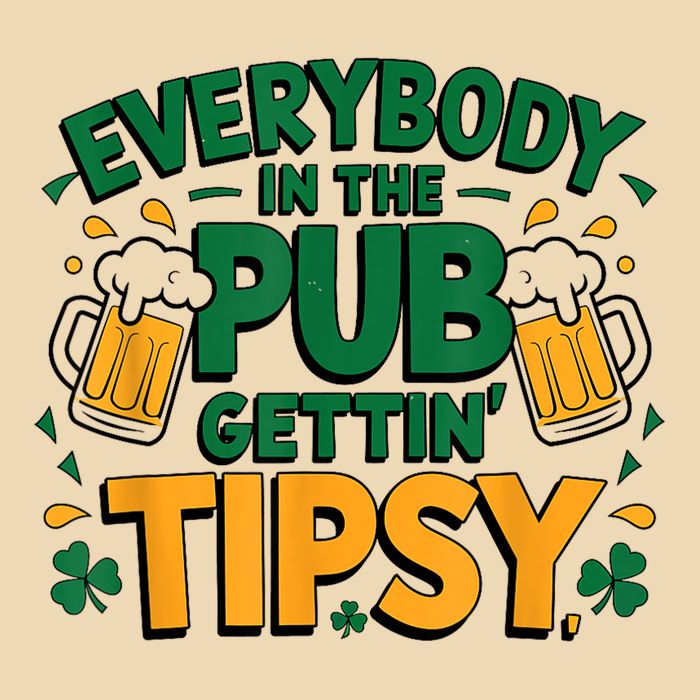 Everybody In The Pub Getting Tipsy Irish St Patricks Day Drawstring Bag
