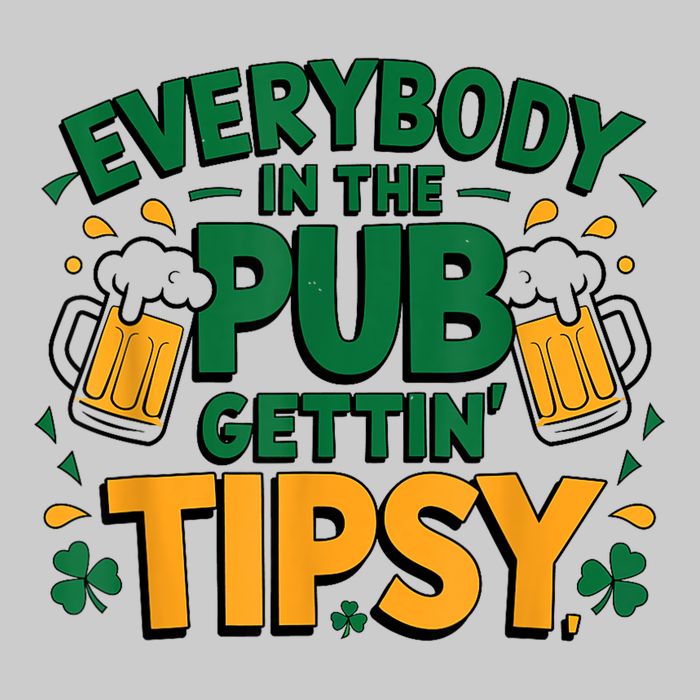 Everybody In The Pub Getting Tipsy Irish St Patricks Day Tie-Dye T-Shirt