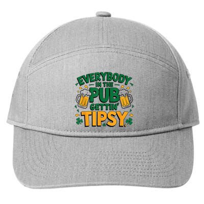Everybody In The Pub Getting Tipsy Irish St Patricks Day 7-Panel Snapback Hat