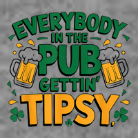Everybody In The Pub Getting Tipsy Irish St Patricks Day 7-Panel Snapback Hat