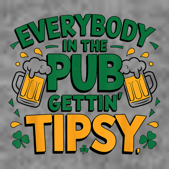 Everybody In The Pub Getting Tipsy Irish St Patricks Day 7-Panel Snapback Hat