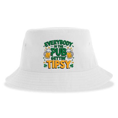 Everybody In The Pub Getting Tipsy Irish St Patricks Day Sustainable Bucket Hat