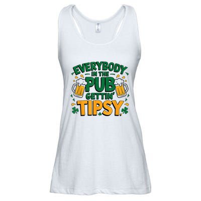 Everybody In The Pub Getting Tipsy Irish St Patricks Day Ladies Essential Flowy Tank