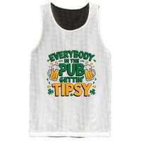 Everybody In The Pub Getting Tipsy Irish St Patricks Day Mesh Reversible Basketball Jersey Tank