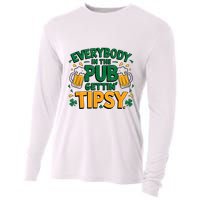 Everybody In The Pub Getting Tipsy Irish St Patricks Day Cooling Performance Long Sleeve Crew