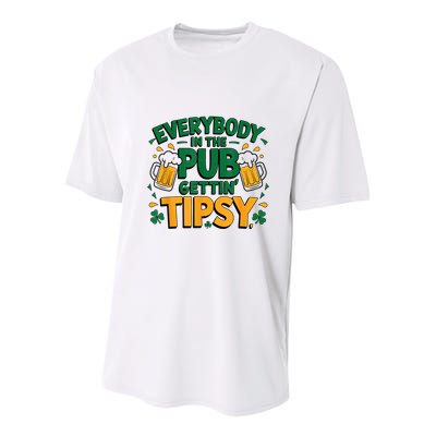 Everybody In The Pub Getting Tipsy Irish St Patricks Day Youth Performance Sprint T-Shirt