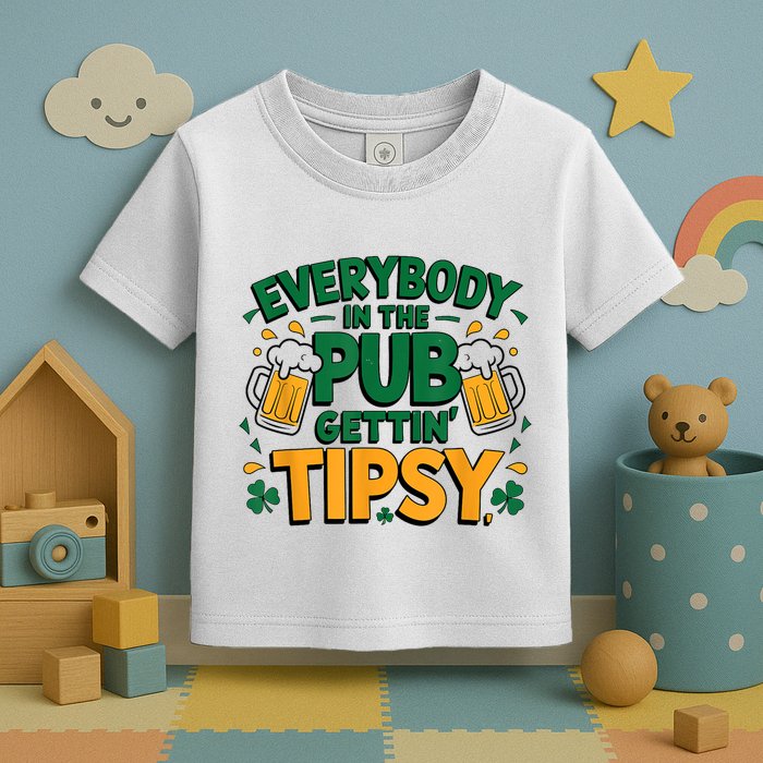Everybody In The Pub Getting Tipsy Irish St Patricks Day Toddler T-Shirt