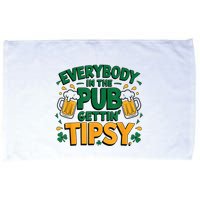 Everybody In The Pub Getting Tipsy Irish St Patricks Day Microfiber Hand Towel