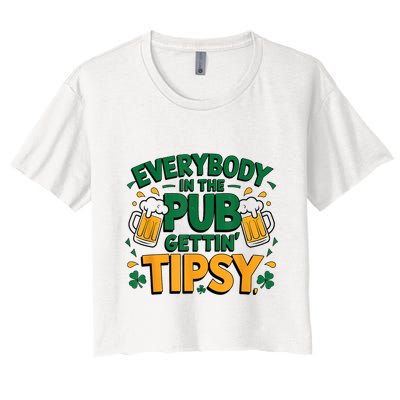 Everybody In The Pub Getting Tipsy Irish St Patricks Day Crop Top