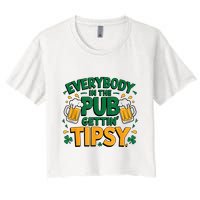 Everybody In The Pub Getting Tipsy Irish St Patricks Day Crop Top