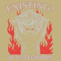 Existing In This Economy Funny Cat Meme Humor Joke Sarcastic .Png Magnet