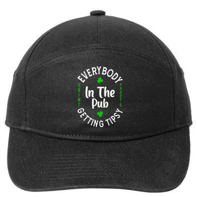 Everybody In The Pub Getting Tipsy St Patricks Day Shamrock 7-Panel Snapback Hat