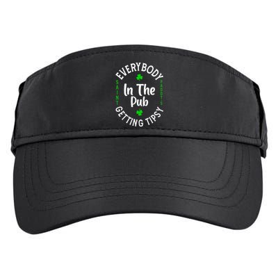 Everybody In The Pub Getting Tipsy St Patricks Day Shamrock Adult Drive Performance Visor