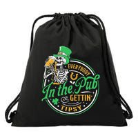 Everybody In The Pub Getting Tipsy St Patricks Day Drawstring Bag