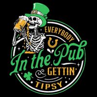 Everybody In The Pub Getting Tipsy St Patricks Day Drawstring Bag