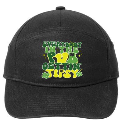 Everybody In The Pub Getting Tipsy Funny St Pattys Day 7-Panel Snapback Hat