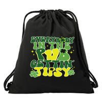 Everybody In The Pub Getting Tipsy Funny St Pattys Day Drawstring Bag