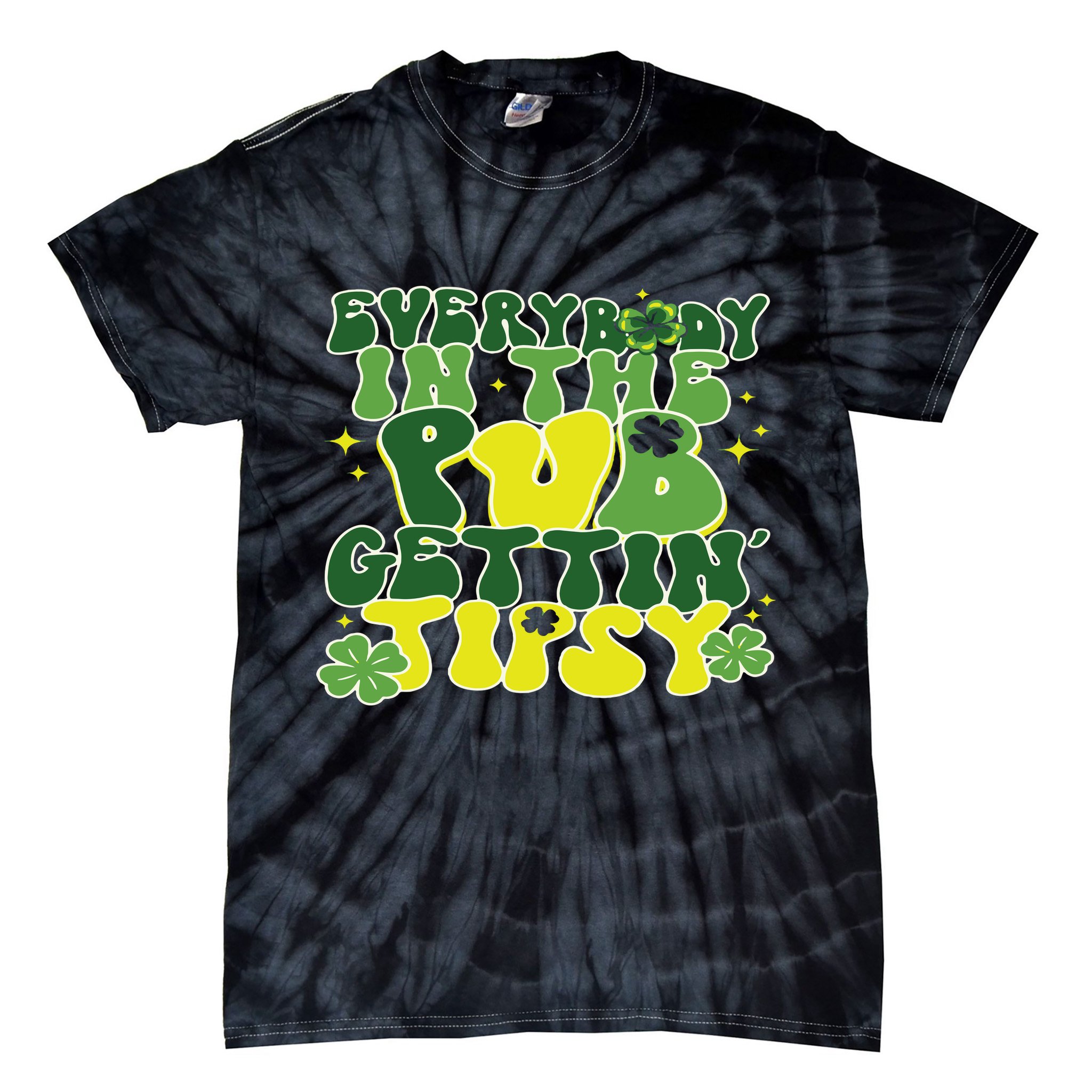Everybody In The Pub Getting Tipsy Funny St Pattys Day Tie-Dye T-Shirt