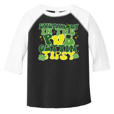 Everybody In The Pub Getting Tipsy Funny St Pattys Day Toddler Fine Jersey T-Shirt