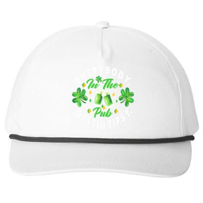 Everybody In The Pub Getting Tipsy St Patricks Day Shamrock Snapback Five-Panel Rope Hat