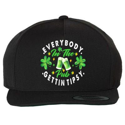 Everybody In The Pub Getting Tipsy St Patricks Day Shamrock Wool Snapback Cap