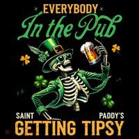 Everybody In The Pub Getting Tipsy Drawstring Bag