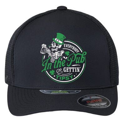 Everybody In The Pub Gettin Tipsy Shenanigans Drinking Flexfit Unipanel Trucker Cap