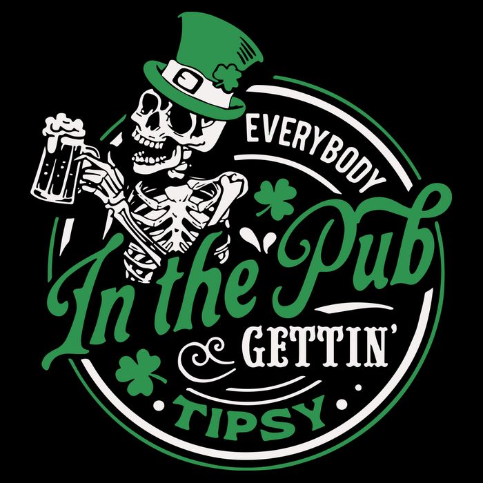 Everybody In The Pub Gettin Tipsy Shenanigans Drinking Flexfit Unipanel Trucker Cap