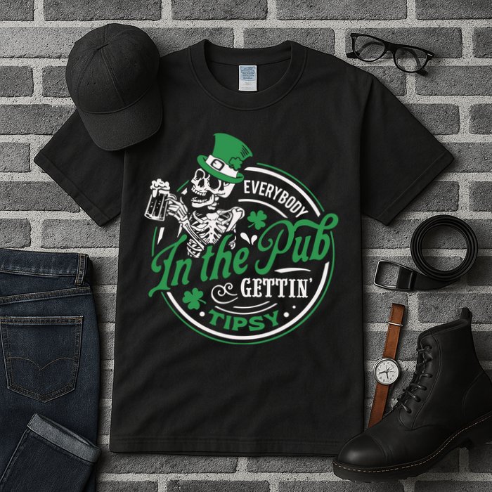 Everybody In The Pub Gettin Tipsy Shenanigans Drinking Tall T-Shirt