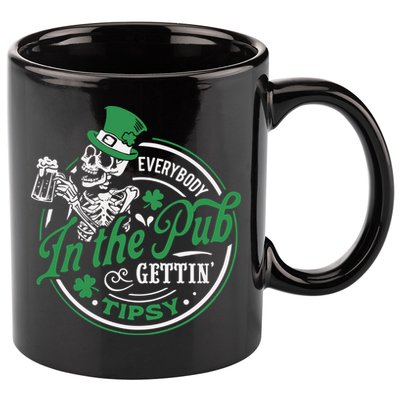 Everybody In The Pub Gettin Tipsy Shenanigans Drinking 11oz C Handle Ceramic Mug