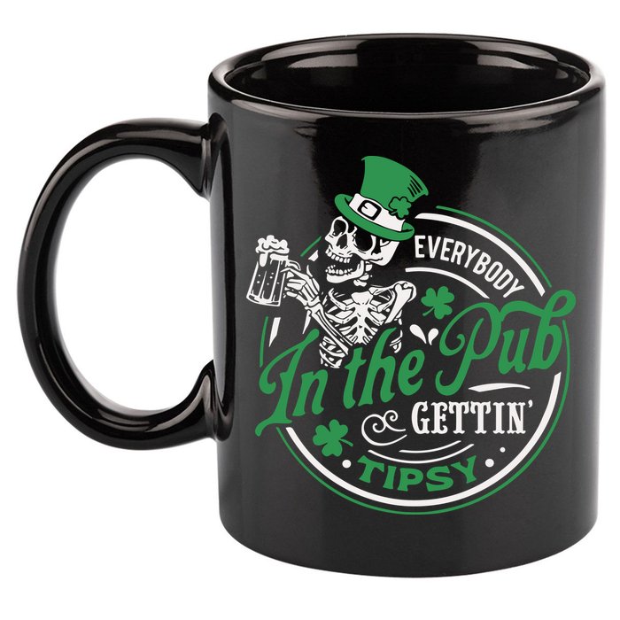 Everybody In The Pub Gettin Tipsy Shenanigans Drinking 11oz C Handle Ceramic Mug
