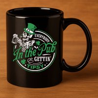Everybody In The Pub Gettin Tipsy Shenanigans Drinking 11oz C Handle Ceramic Mug