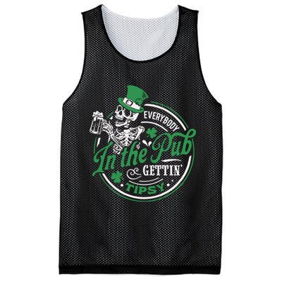 Everybody In The Pub Gettin Tipsy Shenanigans Drinking Mesh Reversible Basketball Jersey Tank