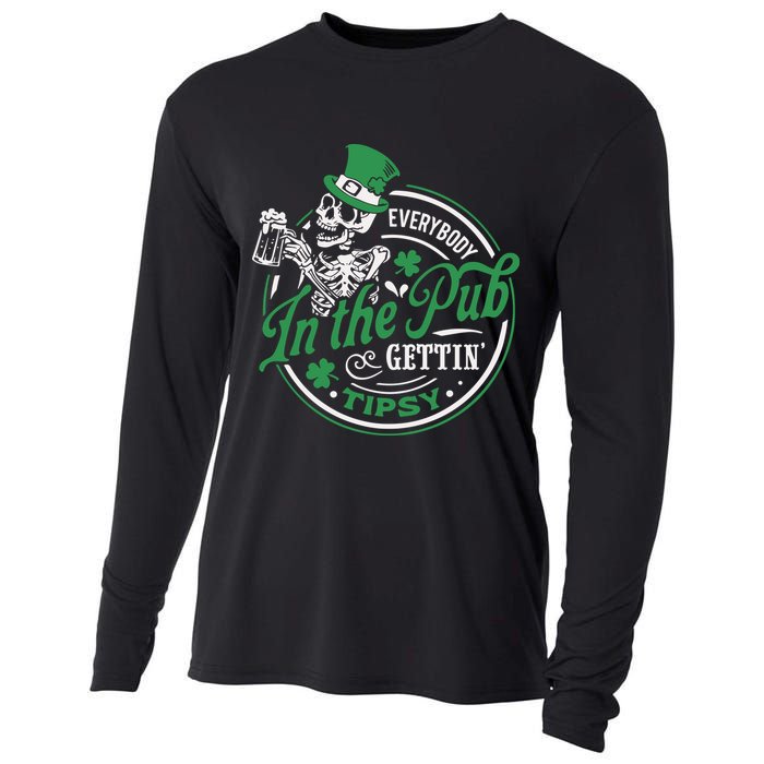 Everybody In The Pub Gettin Tipsy Shenanigans Drinking Cooling Performance Long Sleeve Crew