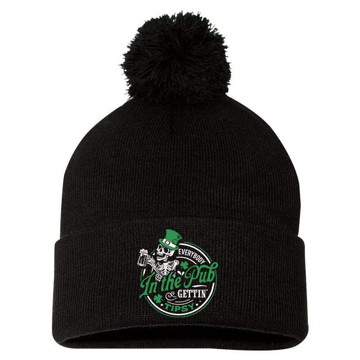 Everybody In The Pub Gettin Tipsy Shenanigans Drinking Pom Pom 12in Knit Beanie