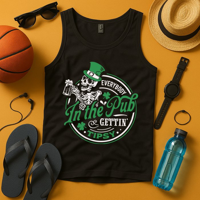 Everybody In The Pub Gettin Tipsy Shenanigans Drinking Tank Top