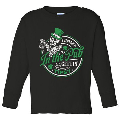 Everybody In The Pub Gettin Tipsy Shenanigans Drinking Toddler Long Sleeve Shirt