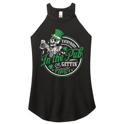 Everybody In The Pub Gettin Tipsy Shenanigans Drinking Women's Perfect Tri Rocker Tank