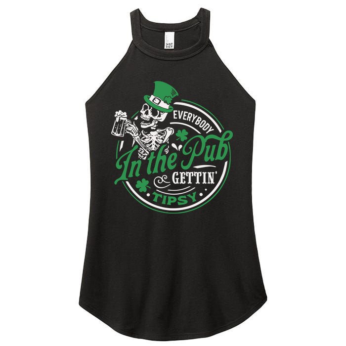 Everybody In The Pub Gettin Tipsy Shenanigans Drinking Women's Perfect Tri Rocker Tank