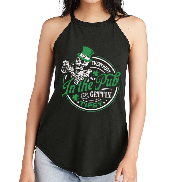 Everybody In The Pub Gettin Tipsy Shenanigans Drinking Women's Perfect Tri Rocker Tank