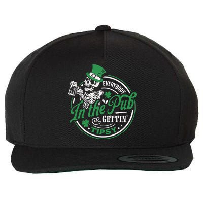 Everybody In The Pub Gettin Tipsy Shenanigans Drinking Wool Snapback Cap
