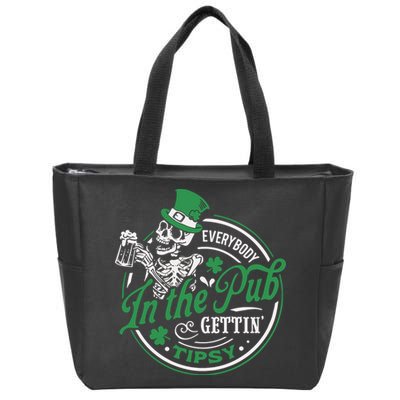 Everybody In The Pub Gettin Tipsy Shenanigans Drinking Zip Tote Bag