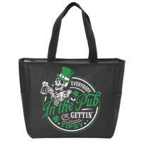 Everybody In The Pub Gettin Tipsy Shenanigans Drinking Zip Tote Bag